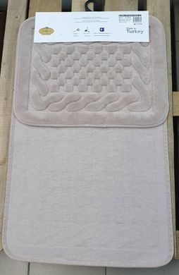 Фото Набор ковриков в ванную 100% Хлопок Cotton Mat Светло-коричневый