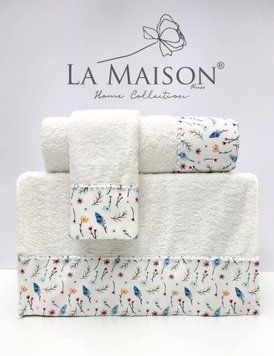 Фото Набор из 3-х махровых полотенец La Maison 100% Хлопок с ароматом Fira Ekru