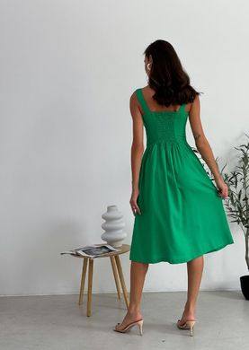 Фото Женское хлопковое платье на пуговицах Прованс Зелёное Яблоко