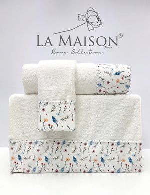 Фото Набір з 3-х махрових рушників La Maison 100% Бавовна з ароматом Fira Ekru хм30542