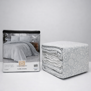 Фото Тепла байкова постільна білизна Фланель Cotton Collection Flanel Pazen Grey Mandala