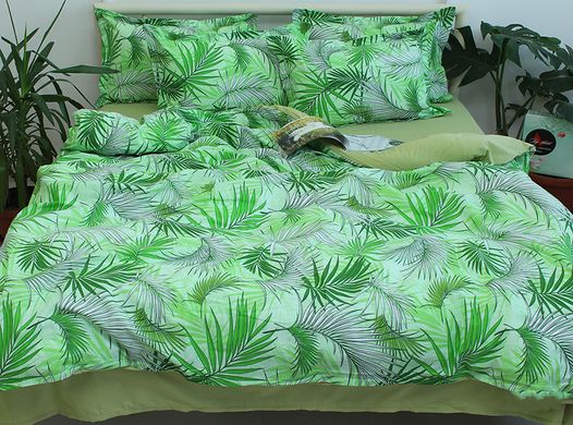 Фото Комплект постельного белья ТМ Tag Ранфорс 100% Хлопок Пальмовое Листья R-T9247