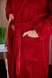 Фото №5 из 7 товара Унисекс халат из велсофта Шаль Welsoft Бордовый 1022