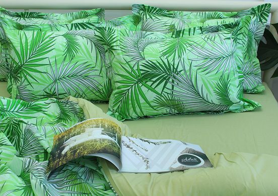 Фото Комплект постельного белья ТМ Tag Ранфорс 100% Хлопок Пальмовое Листья R-T9247