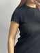 Фото №6 з 9 товару Подовжена базова жіноча футболка 100% Бавовна Чорна 126/23 чорний