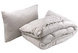Фото №1 з 8 товару Набір - Всесезона велюрова ковдра Soft Pearl 200х220 + Дві двокамерні подушки Soft Pearl 50х70