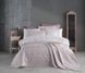 Фото №1 из 2 товара Комплект постельного белья + Покрывало Dantela Vita Victoria Сатин Премиум с Вышивкой Розовый
