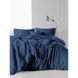 Фото №1 из 3 товара Однотонное постельное белье 100% Хлопок SoundSleep Stonewash Muslin Dark Blue Синее