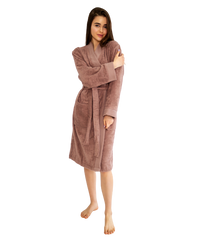 Фото Женский махровый халат-кимоно Penelope Quenly Mauve 100% Хлопок Лиловый