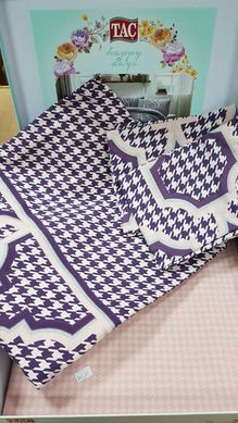 Фото Комплект постельного белья TAC ранфорс Evana V03 фиолетовый