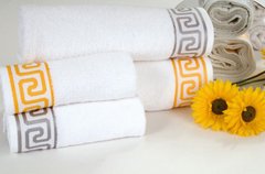 Фото Махровое полотенце Maisonette 100% Хлопок Asos Yellow Белое