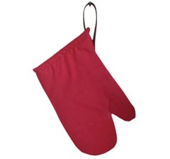 Фото Кухонная рукавица-прихватка для горячего Прованс Однотонный Красный