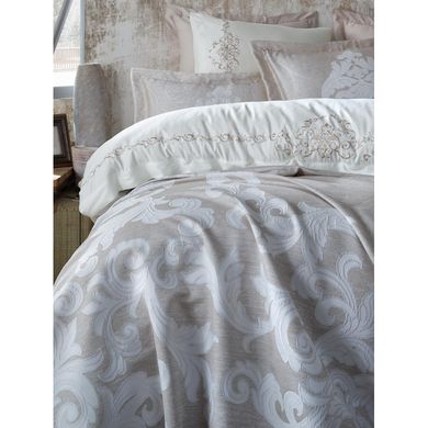 Фото Набор постельного белья Jua Dantela Vita с Вышивкой + Покрывало