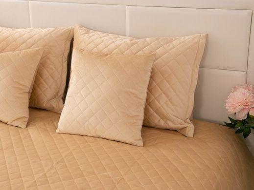 Фото Декоративна подушка Руно Velour Beige Ромб 40х40 311.55_Beige ромб