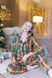 Фото №4 из 8 товара Женский домашний костюм-пижама 100% Хлопок Брюки + Рубашка Оранжево-зеленая