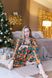 Фото №5 из 8 товара Женский домашний костюм-пижама 100% Хлопок Брюки + Рубашка Оранжево-зеленая