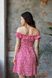 Фото №6 з 11 товару Малинова міні сукня в квітковий принт з софту 133/23 малина