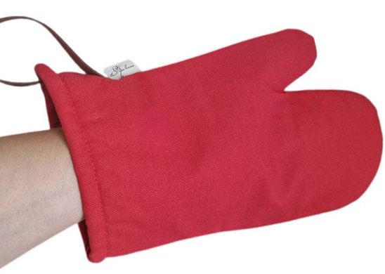 Фото Кухонна рукавиця-прихватка для гарячого Прованс Однотонний Червоний