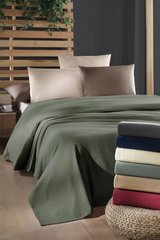 Фото Комплект постельного белья с покрывалом-пике Soft Pique Khaki