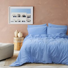 Фото Комплект однотонного постельного белья Фланель Lotus Home Calm Голубой
