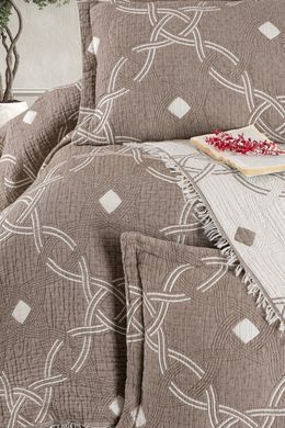 Фото Муслиновое покрывало с наволочкамиFirst Choice Blooming Montela Коричневое