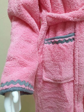 Фото Дитячий махровий халат с каптуром Welsoft Zeron Рожевий