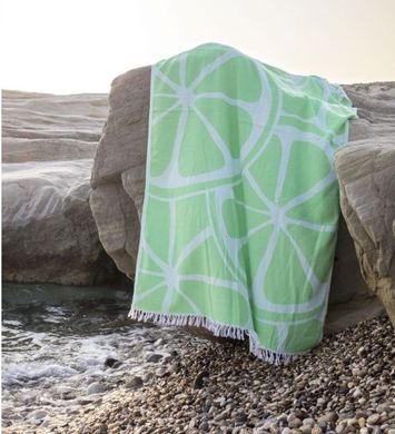 Фото Пляжное полотенце Barine Pestemal Lemon Зеленое