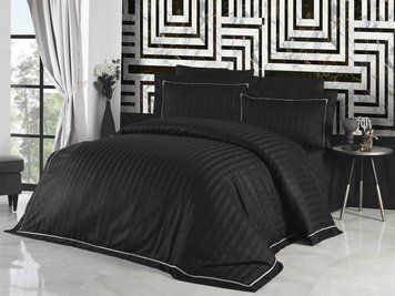 Фото Сатинова постільна білизна First Choice Deluxe Satin Novel Line Black 31758