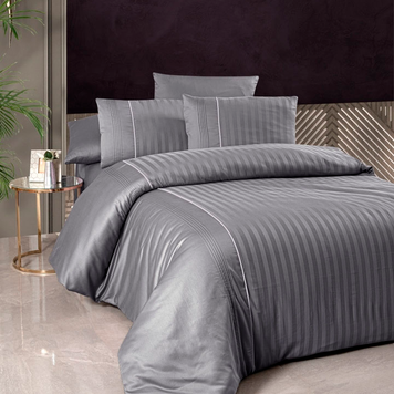 Фото Сатинова постільна білизна First Choice Deluxe Satin Dark Modalife Quicksilver 31984
