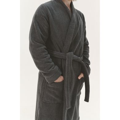 Фото Махровый халат-кимоно Lotus Bold Унисекс 100% Хлопок Antrasit Темно-серый