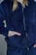 Фото №6 из 9 товара Дитячий спортивный велюровый костюм на молнии с капюшоном Синий 300
