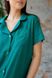 Фото №6 из 9 товара Женская штапельная пижама Шорты + Рубашка Зеленая