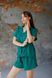 Фото №1 из 9 товара Женская штапельная пижама Шорты + Рубашка Зеленая