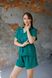 Фото №2 из 9 товара Женская штапельная пижама Шорты + Рубашка Зеленая