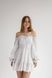 Фото №10 з 10 товару Муслінова сукня з довгим рукавом Біла в горошок V.Velika 121/23 горошок