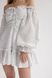 Фото №5 з 10 товару Муслінова сукня з довгим рукавом Біла в горошок V.Velika 121/23 горошок