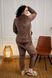 Фото №4 з 12 товару Жіночий спортивний костюм на блискавці Wellsoft Шоколад 4017