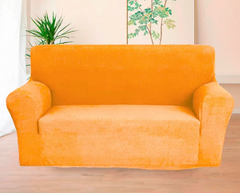 Фото Универсальный трикотажный чехол на трехместный диван Corn Fleece Золото