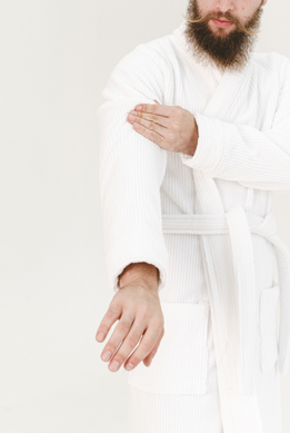 Фото Махровый халат-кимоно Lotus Bold Унисекс 100% Хлопок White Белый