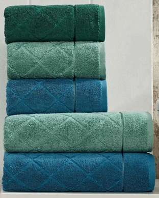 Фото Набор из 3-х махровых полотенец 100% Хлопок 690 г Microcotton Emerald