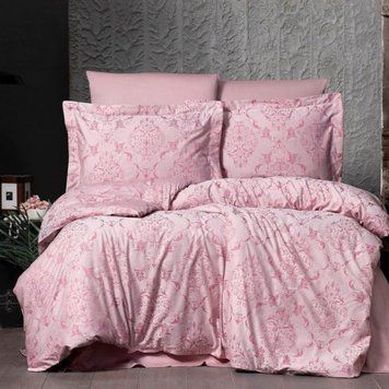 Фото Комплект постільної білизни Arya Organic Embroidery Vogue Paris Жакард Фуксія 2600000003896