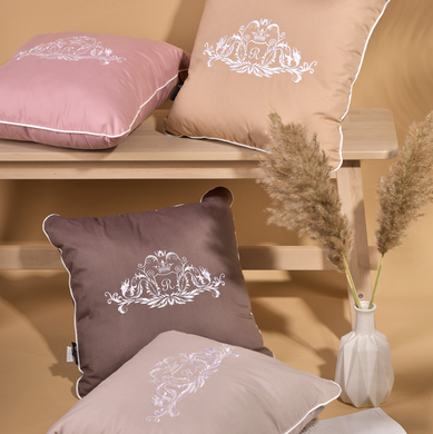Фото Декоративная подушка с вышивкой Ideia Modern Шоколад