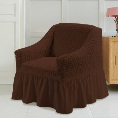 Фото Универсальный чехол на кресло с юбкой Turkey № 1 Шоколад