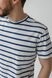 Фото №5 из 9 товара Мужская базовая футболка 100% Хлопок в синюю полоску