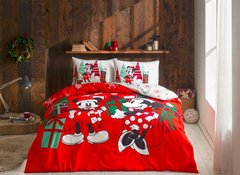 Фото Комплект постельного белья TAC Ранфорс Disney M&M Christmas Минни Микки