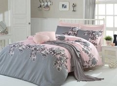 Фото Комплект постельного белья Eponj Home Ранфорс Rodez Pudra Серо-розовый