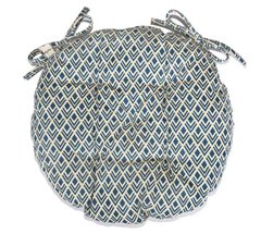 Фото Подушка декоративна кругла для стільця Прованс Joy Абстракція Синя