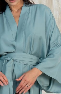 Фото Женский длинный xалат-кимоно Xлопок+Шелк Aquamarine