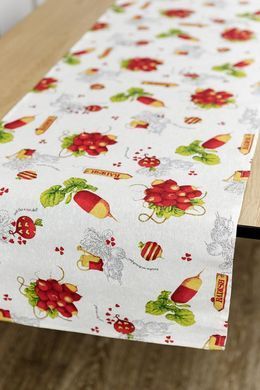 Фото Хлопковая прямоугольная скатерть Прованс Radish Cherries