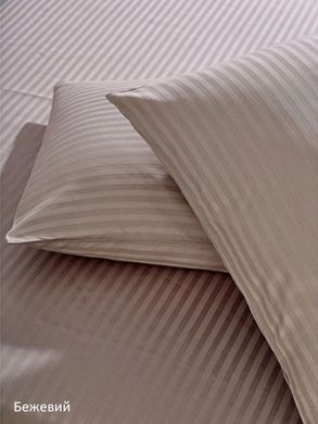 Фото Комплект постельного белья Massimo Monelli Stripe Saten Beg Бежевый